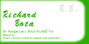 richard bota business card